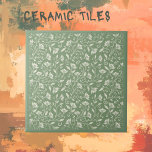 Verde pálido com Florais Brancos<br><div class="desc">Excelente para banheiros, áreas de backsplash e muito mais. Este azulejo é apoiado em um verde-claro com florais brancos coloridos. Temos uma enorme seleção de azulejos tradicionais, bem como azulejos únicos para compensar seu trabalho. Foi também criado um verde claro e claro correspondente para misturar e combinar com este design....</div>