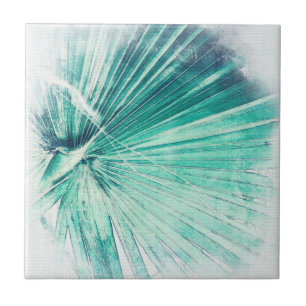 Verde Palm Tree Leaf Watercolor Incrível