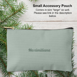 Verde - Pequena bolsa de acessórios sólida