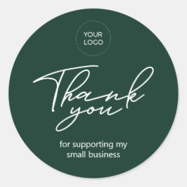Verde | Pequena empresa Obrigado pelo adesivo