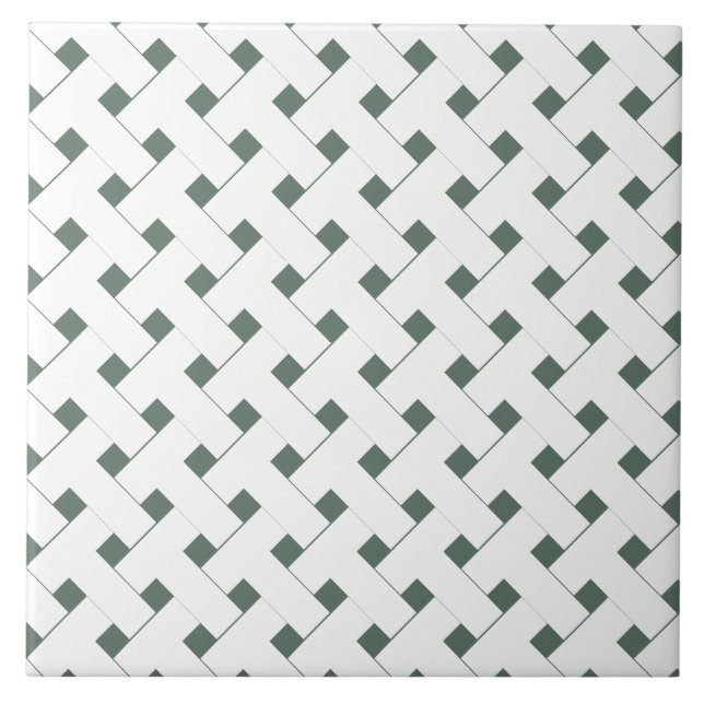 verde-sage treliça geométrica (Frente)