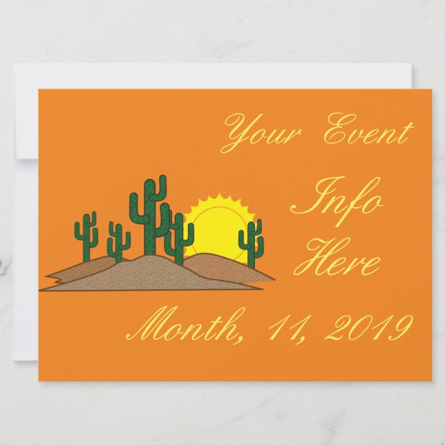 Verde Saguaro Cactus Desert Sunset Thunder_Cove (Frente)
