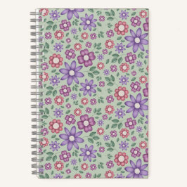 verde sálvia calmo padrão floral caprichoso
