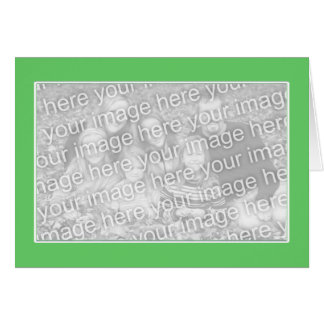 Verde simples com borda branca para Cartão com fot