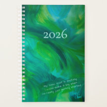 Verde SPWW com pequeno planejador mensal invejável