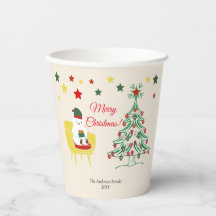 Verde Vermelho Colorido Festivo Moderno Feliz Nata