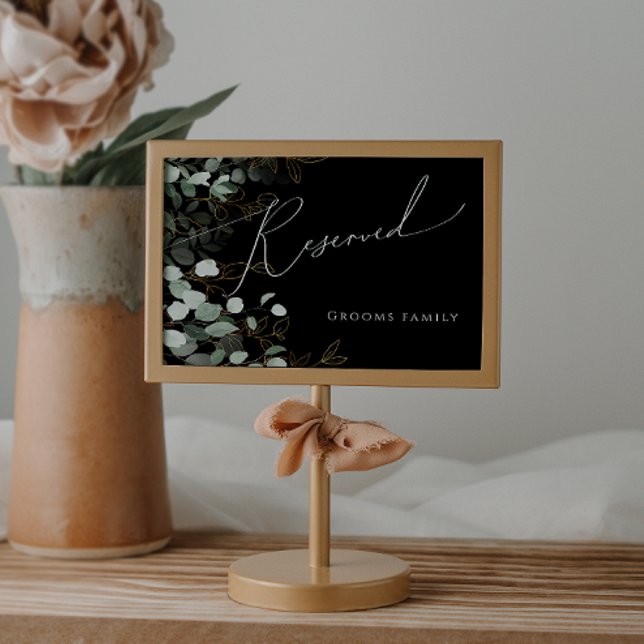 Verde Whimsical e Dourado | Sinal Preto Reservado (Criador carregado)