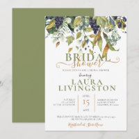 Verdes & Uvas, Convite de Chá de Noiva Casamento