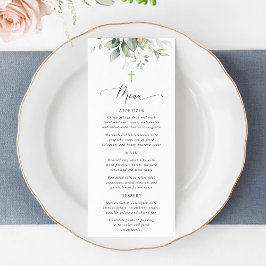 Verdura, Folhas de Eucalipto, Boho, Menu de Batism