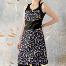 Veri Peri Purple Black Leopard Imprimido com Nome