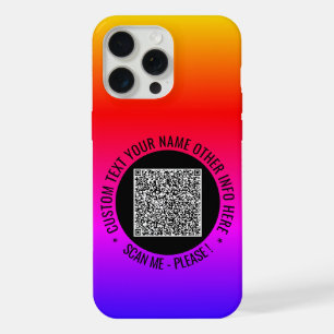 Verificação de código QR e capas de iphone de text