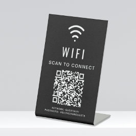 Verificação de código QR Wifi para conectar preto