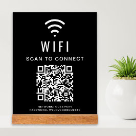 Verificação de código QR Wifi para conectar preto