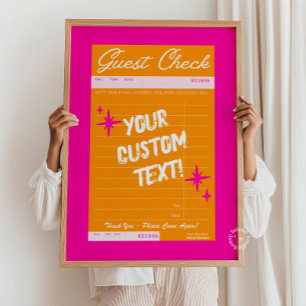 Verificação de Convidado Poster de Cota Personaliz