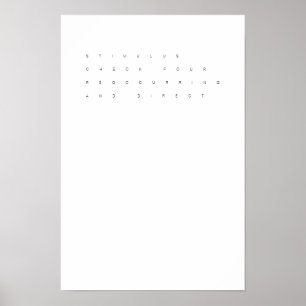 verificação de estímulos quatro poster direto e