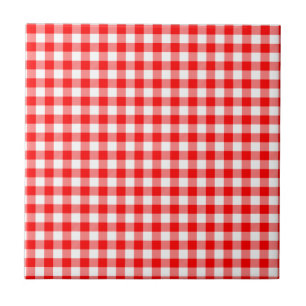 Verificações de Gingham Vermelho e Branco