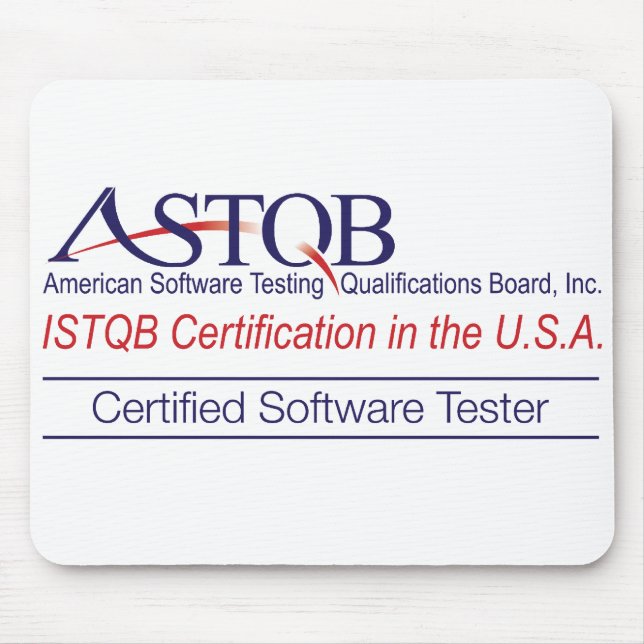 Verificador certificado ASTQB Mousepad do software (Frente)