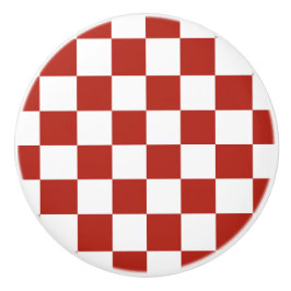 Verificador clássico vermelho e branco