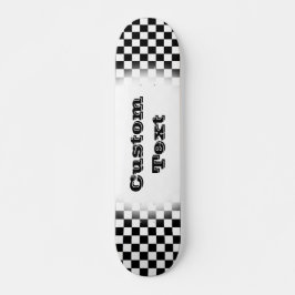 Verificador de skateboards de skate preto e branco