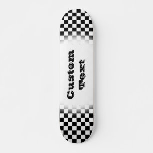 Verificador de skateboards de skate preto e branco