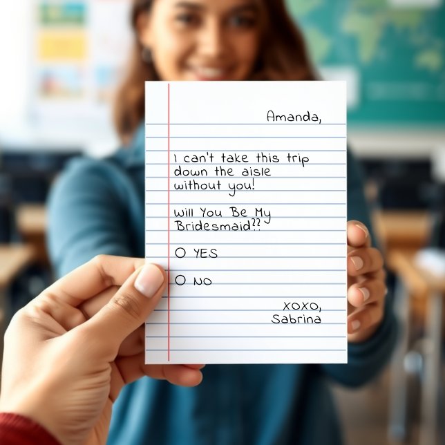 Verifique Sim ou Não Há Proposta de Porta-Papel (Check Yes or No Notepaper Bridesmaid Proposal
)