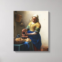 Vermeer O Quebra De Canvas Da Milkmaid