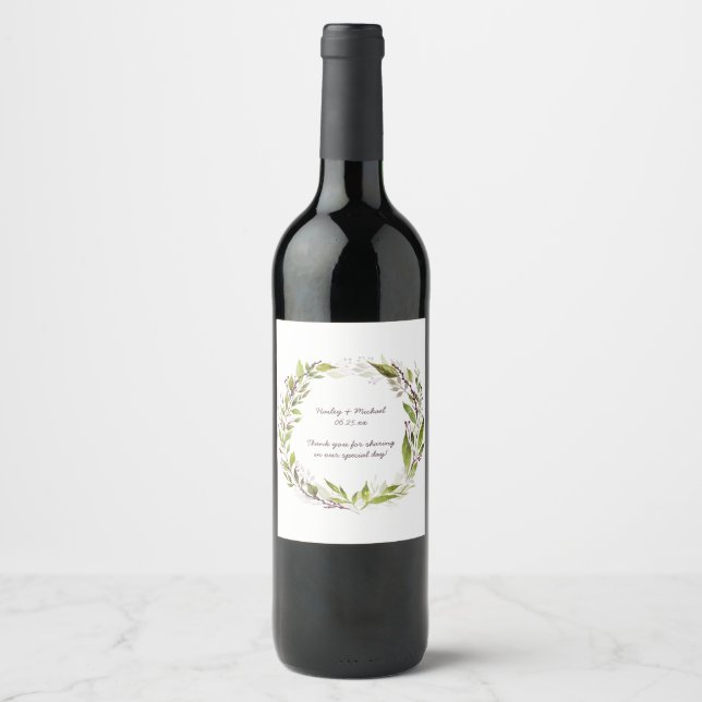 Vermelhidão Farinha Escuro Rótulo de Vinho (Frente)