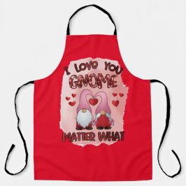 Vermelho Adoro Gnomo Kitchen Apron