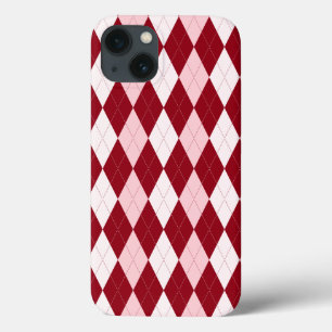 Vermelho Argyle Carmesim Rosa Pequeno Forma de Dia