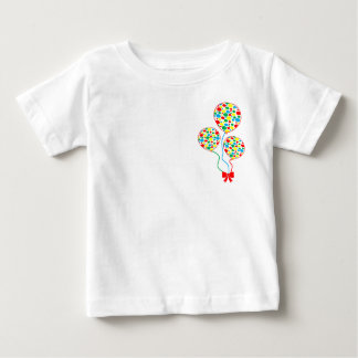 Vermelho, assustador, camiseta de balão infantil