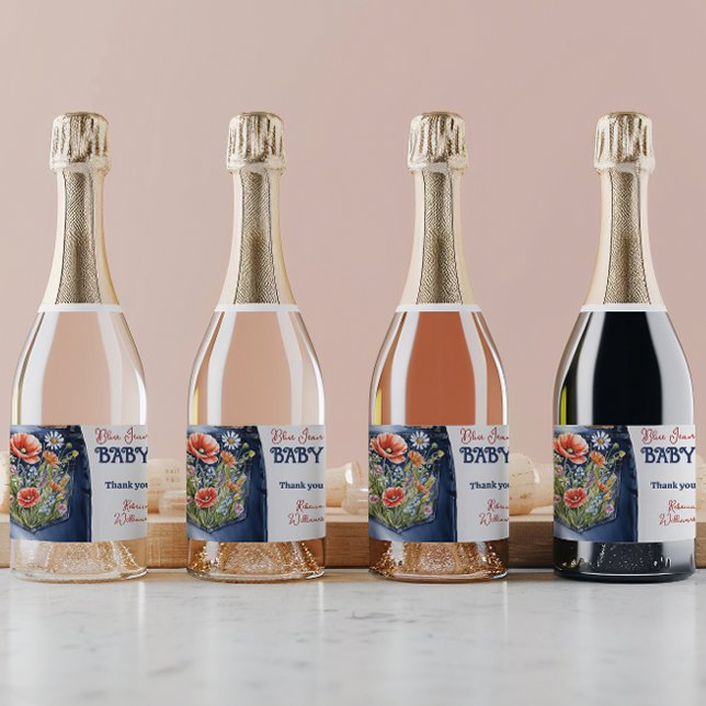 Vermelho Azul Denim Azul Azul Azul Moderno Chá de  (Criador carregado)