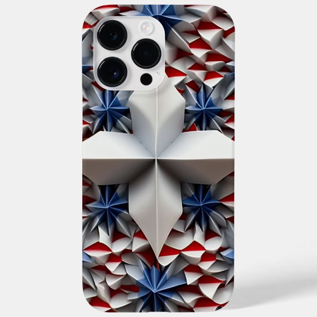 VERMELHO AZUL PATRIÓTICO EUA STARS (Verso)