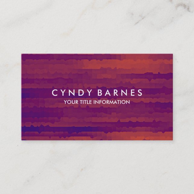 Vermelho Azul Roxo Cartão de visita (Frente)