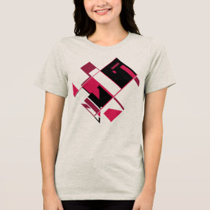 Vermelho Borgonha Preto Geométrico Abstrato Estilo
