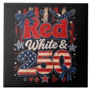 Vermelho Branco 250 Anos Liberdade Americana 1776-