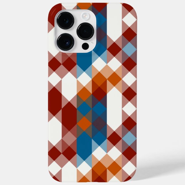 vermelho branco azul e laranja geométrico (Verso)