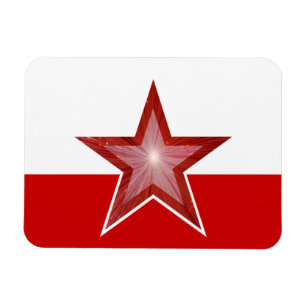 Vermelho branco do ímã flexível vermelho da