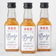 Vermelho Branco E Bebida Favor de Despedida de Sol