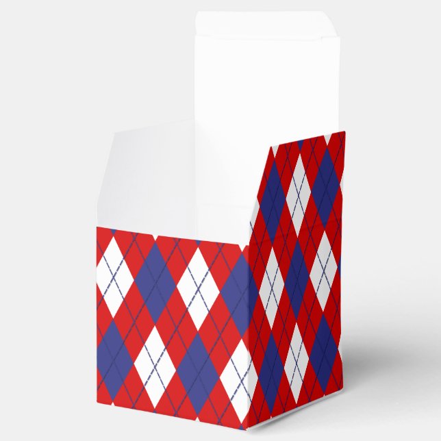 Vermelho, Branco, Estilo Azul, 1 CAIXA FAVOR, quad (Aberto)