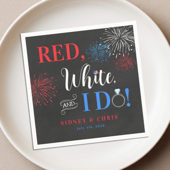Vermelho Branco & Eu Faço Guardanapos de 4 de Julh (Criador carregado)
