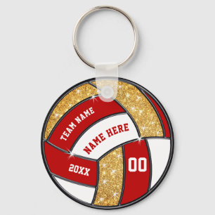 Vermelho, branco, o ouro personalizou o chaveiro