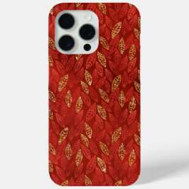 VERMELHO BRILHANTE E DOURADA FOLHAS DE QUEDA DO OU