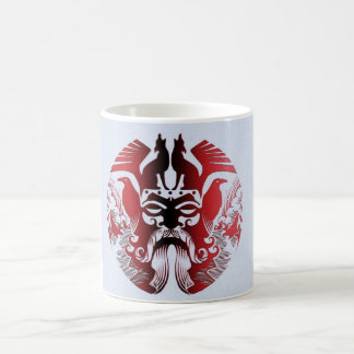 vermelho, caneca branca clássica de Odin
