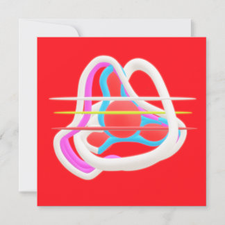 Vermelho com design surreal abstrato em cores boni