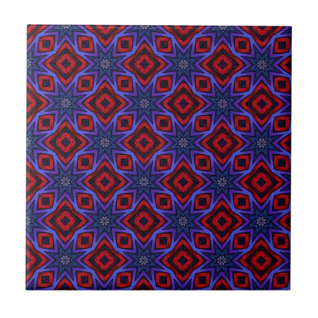 Vermelho Com Estrelas Azuis (Frente)