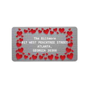 Vermelho com etiqueta cardíaca