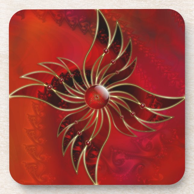 Vermelho como Porta copos de Cortiça Flame (Frente)