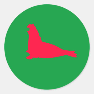 Vermelho da etiqueta do selo de elefante