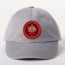 Vermelho de Monograma de Corda Náutica