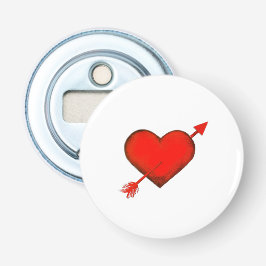 Vermelho de Seta Cupido no Aberto do Frasco Branco